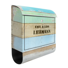 Poštovní schránka s potiskem Rustic Timber a vlastním textem