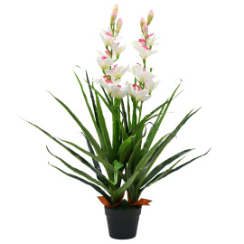 vidaXL Umělá rostlina orchidej člunatec s květináčem 100 cm (245952)