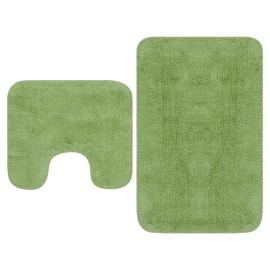 vidaXL Sada koupelnových předložek 2 kusy textilní zelená (133233)