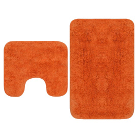 vidaXL Sada koupelnových předložek 2 kusy textilní oranžová (133235)
