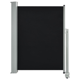 vidaXL Terasová zatahovací boční markýza 100 x 300 cm černá