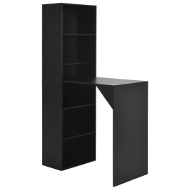 vidaXL Barový stůl se skříní černý 115 x 59 x 200 cm (280228)