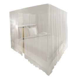 Moskytiéra nad postel 2 ks - hranatá - 220 x 200 x 210 cm - bílá