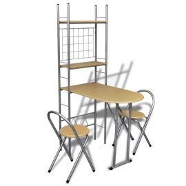 Skládací snídaňový set: barový stolek a 2 židle (241032)