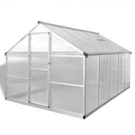 Zpevněný hliníkový skleník se základním rámem 7,55 m² 