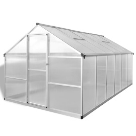 Zpěvněný hliníkový skleník se základním rámem 9,025 m² 