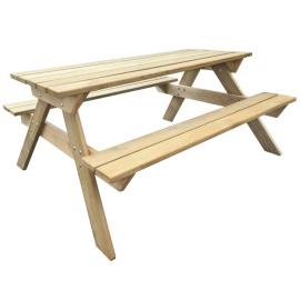 vidaXL Piknikový stůl 150 x 135 x 71,5 cm dřevo