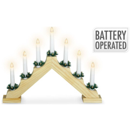 Ambiance Vánoční svícen obloukový se 7 LED diodami přírodní (439740)