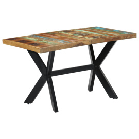 vidaXL Jídelní stůl 140 x 70 x 75 cm masivní recyklované dřevo (247439)