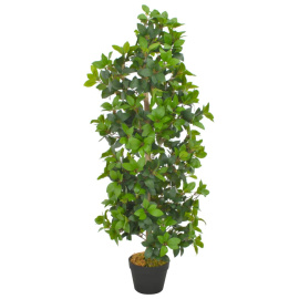 vidaXL Umělá rostlina vavřín vznešený s květináčem zelená 120 cm (280180)