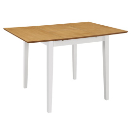 Rozkládací jídelní stůl bílý (80–120) x 80 x 74 cm MDF (247625)