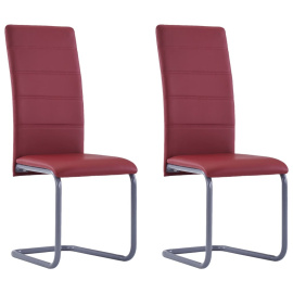 vidaXL Konzolové jídelní židle 2 ks červené umělá kůže (281687)