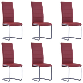 vidaXL Konzolové jídelní židle 6 ks červené umělá kůže (278098)