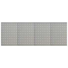 vidaXL Nástěnné děrované panely 4 ks 40 x 58 cm ocel (145350)