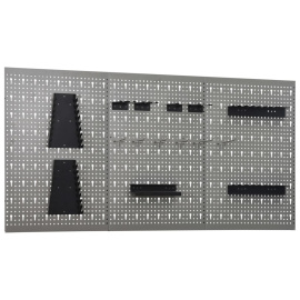 vidaXL Nástěnné děrované panely 3 ks 40 x 58 cm ocel (145351)