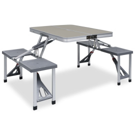 vidaXL Skládací kempingový stůl se 4 místy k sezení ocel hliník (47686)