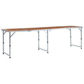 vidaXL Skládací kempingový stůl hliník 240 x 60 cm (48176)