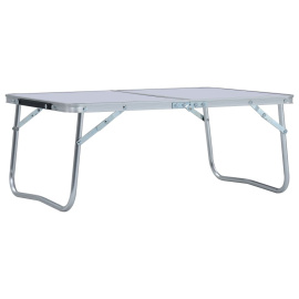 vidaXL Skládací kempingový stůl bílý hliník 60 x 40 cm (48185)