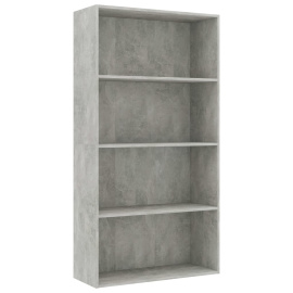 vidaXL 4patrová knihovna betonově šedá 80 x 30 x 151,5 cm dřevotříska (801021)