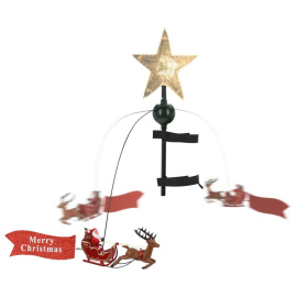 Ambiance Vánoční hvězda na stromek se Santa Clausem LED (439806)