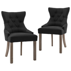 vidaXL Jídelní židle 2 ks černé textil (287942)