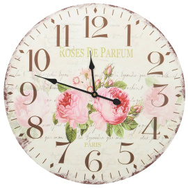 vidaXL Vintage nástěnné hodiny květina 60 cm (325177)