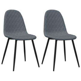 vidaXL Jídelní židle 2 ks tmavě šedé samet (325647)