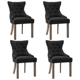 vidaXL Jídelní židle 4 ks černé textil (3058300)