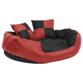 vidaXL Oboustranný omyvatelný pelíšek pro psy červeno-černý 85x70x20cm
