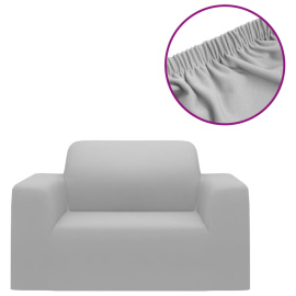 vidaXL Strečový potah na pohovku šedý polyesterový žerzej