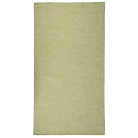 vidaXL Venkovní hladce tkaný koberec 80x150 cm zelená