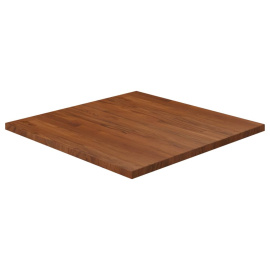 vidaXL Čtvercová stolní deska tmavě hnědá 70x70x2,5 cm ošetřený dub (343045)