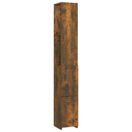 vidaXL Koupelnová skříňka kouřový dub 25x25x170 cm kompozitní dřevo