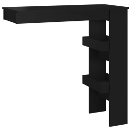 vidaXL Nástěnný barový stolek černý 102x45x103,5 cm kompozitní dřevo
