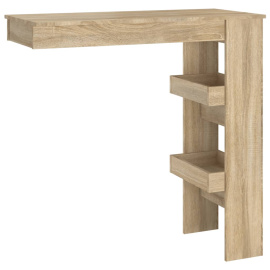 vidaXL Nástěnný barový stolek sonoma 102x45x103,5 cm kompozitní dřevo