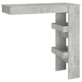 vidaXL Nástěnný barový stolek betonově šedý 102 x 45 x 103,5 cm