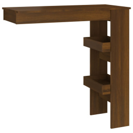 vidaXL Nástěnný barový stolek hnědý dub 102 x 45 x 103,5 cm