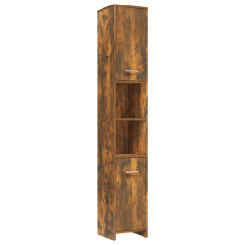 vidaXL Koupelnová skříňka kouřový dub 30x30x183,5 cm kompozitní dřevo