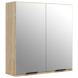 vidaXL Koupelnová zrcadlová skříňka dub sonoma 64 x 20 x 67 cm (811316)