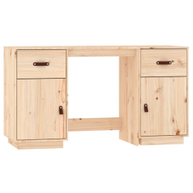 vidaXL Psací stůl se skříňkami 135 x 50 x 75 cm masivní borové dřevo