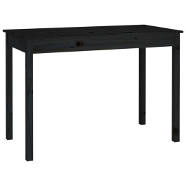 vidaXL Jídelní stůl černý 110 x 55 x 75 cm masivní borové dřevo