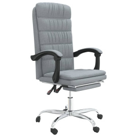vidaXL Polohovací kancelářská židle světle šedá textil