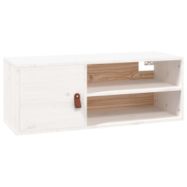 vidaXL Nástěnná skříňka bílá 80 x 30 x 30 cm masivní borové dřevo