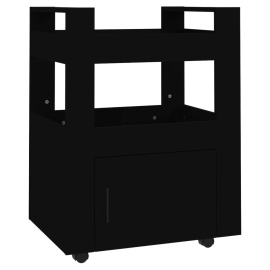 vidaXL Kuchyňský vozík černá 60 x 45 x 80 cm kompozitní dřevo