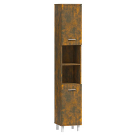 vidaXL Koupelnová skříňka kouřový dub 30x30x179 cm kompozitní dřevo
