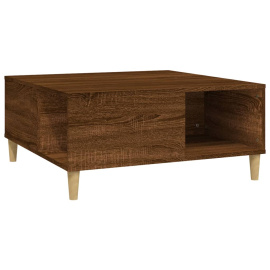vidaXL Konferenční stolek hnědý dub 80 x 80 x 36,5 cm kompozitní dřevo