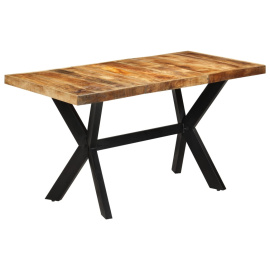 vidaXL Jídelní stůl 140 x 70 x 75 cm masivní hrubé mangovníkové dřevo (351706)