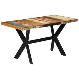 vidaXL Jídelní stůl 140 x 70 x 75 cm masivní recyklované dřevo (351708)