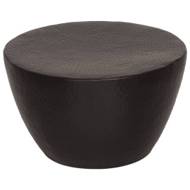 vidaXL Konferenční stolek kovaný hliník Ø 50 x 30 cm černý (359611)