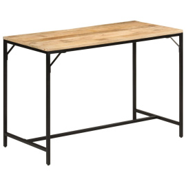 vidaXL Jídelní stůl 110 x 55 x 75 cm masivní hrubý mangovník a železo (372727)